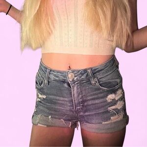 American Eagle Outfitters Distressed Denim Shorts
